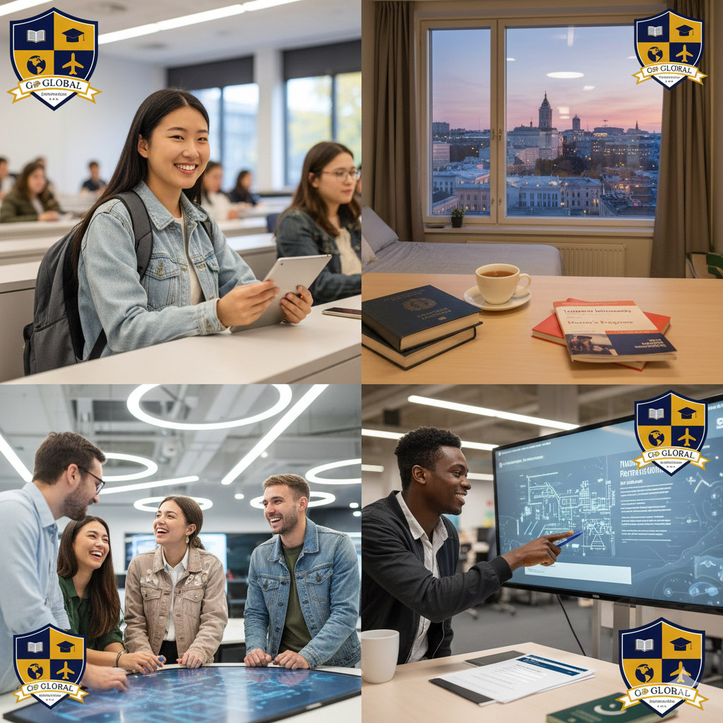 Pakistani students at a Finnish university campus for Study in Finland 2026 by Go Global Consultants